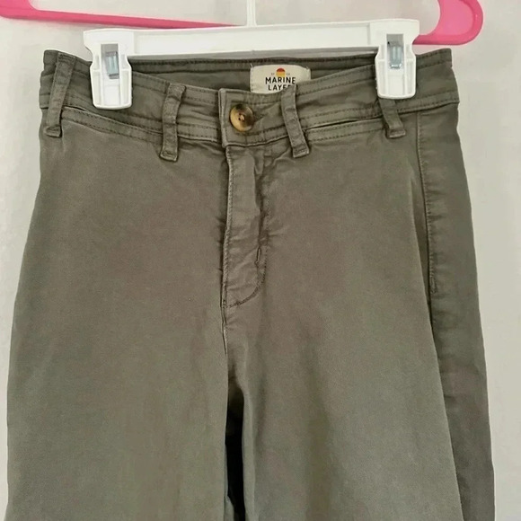 Marine Layer Bridget Crop Pant - Dusty Olive - 0 Petite - Picture 4 of 9